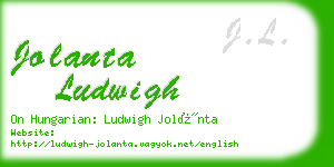 jolanta ludwigh business card